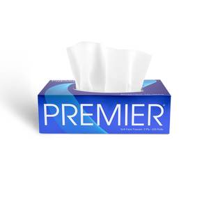 Premier Soft Face Tissue - 2 Ply, 100 Pulls Blue